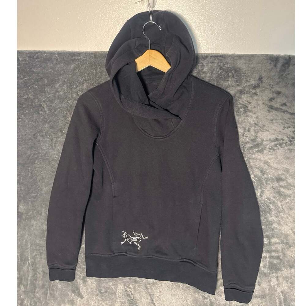 Arc'teryx Varana Hoody Women’s Medium Black Cowl Ninja Neck Fleece Pullover MED
